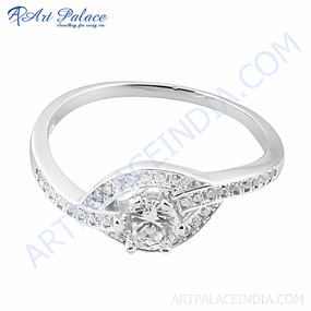 Stunning Cubic Zirconia Gemstone Silver Ring - Elegant Jewelry for Every Occasion Handmade Quality