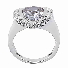 Petite Accessory Stunning Cubic Zirconia Silver Ring - Comfortable CZ Rings for Women