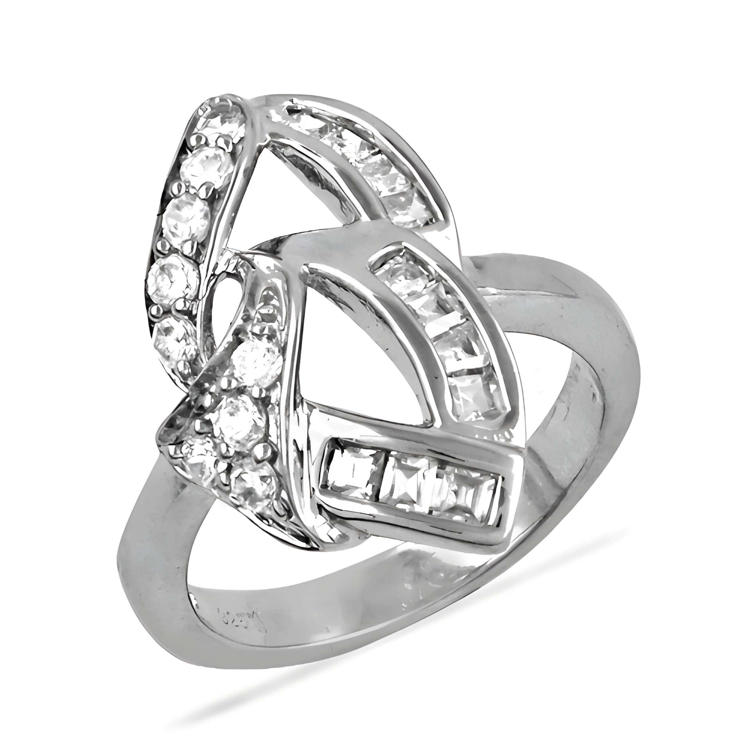 Retro Inspired New Style Stunning Cubic Zirconia Silver Rings - Hot Dazzling Gemstone Jewelry