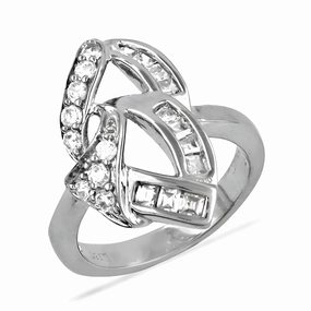 Retro Inspired New Style Stunning Cubic Zirconia Silver Rings - Hot Dazzling Gemstone Jewelry