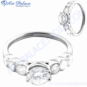 Premium accessory Trendy Style Stunning CZ Jewellery Gemstone Silver Ring - Shop Now