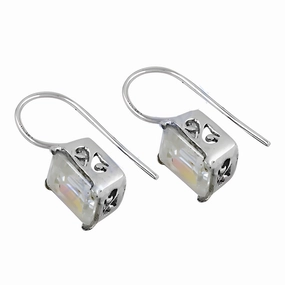 Metallic Trinket Stunning Shiny Cubic Zirconia Gemstone Silver Earrings - Shop Now