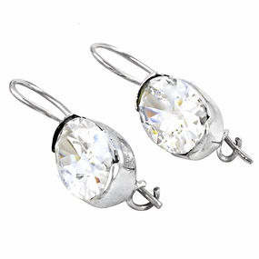 Everyday Jewelry Stunning Silver Earrings with Sparkling Cubic Zirconia Gemstones
