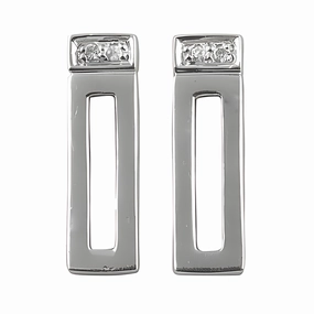 Stunning Unique Design Cubic Zirconia Gemstone 925 Sterling Silver Earrings Trendy Item Summer Accessory