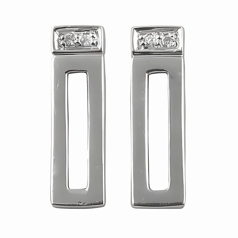 Stunning Unique Design Cubic Zirconia Gemstone 925 Sterling Silver Earrings Trendy Item Summer Accessory