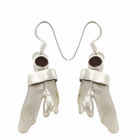 Fashionable Adornment Stylish 925 Silver Earrings with Unique Feminine CZ Gemstones