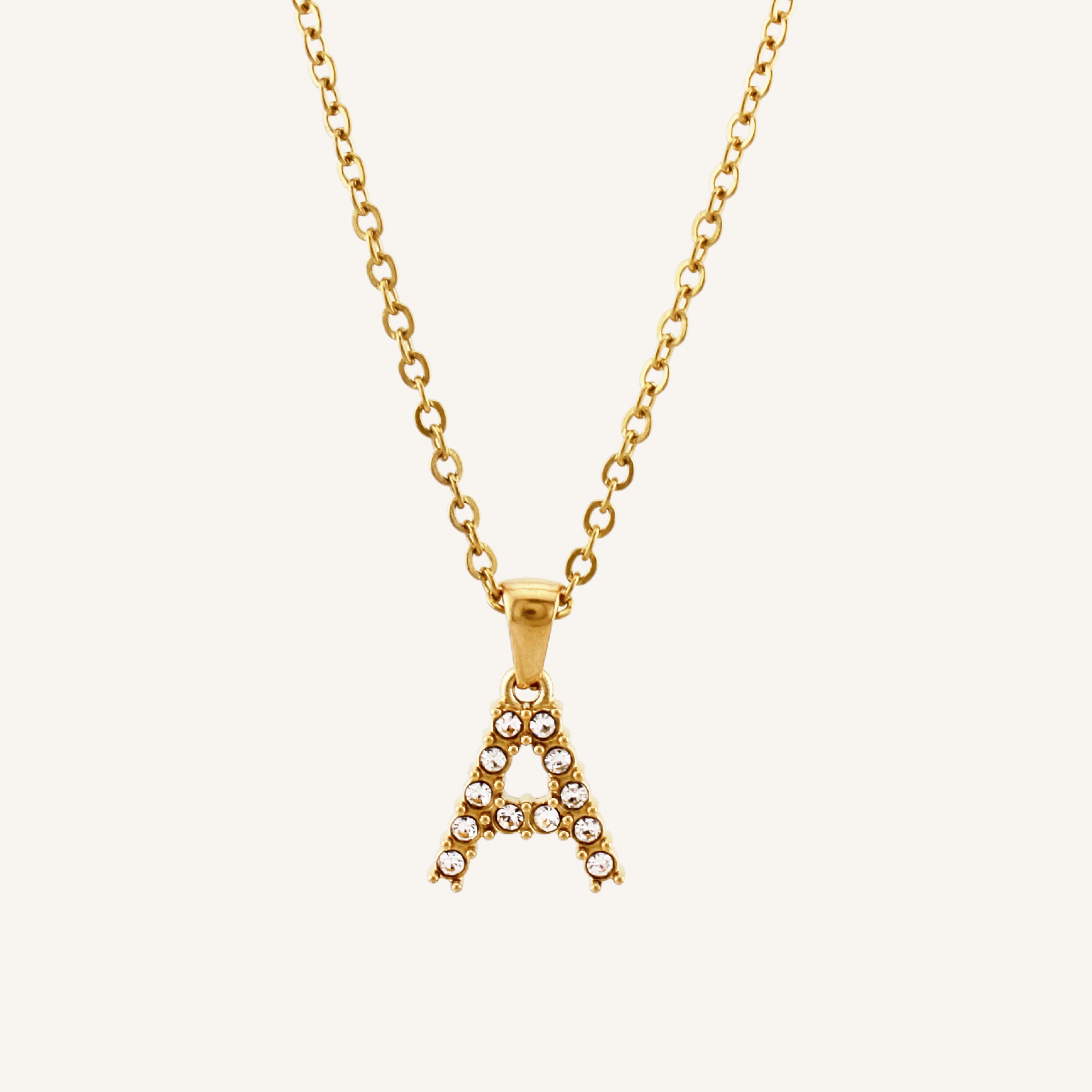 DIAMOND INITIAL LETTER NECKLACE Luxurious Item