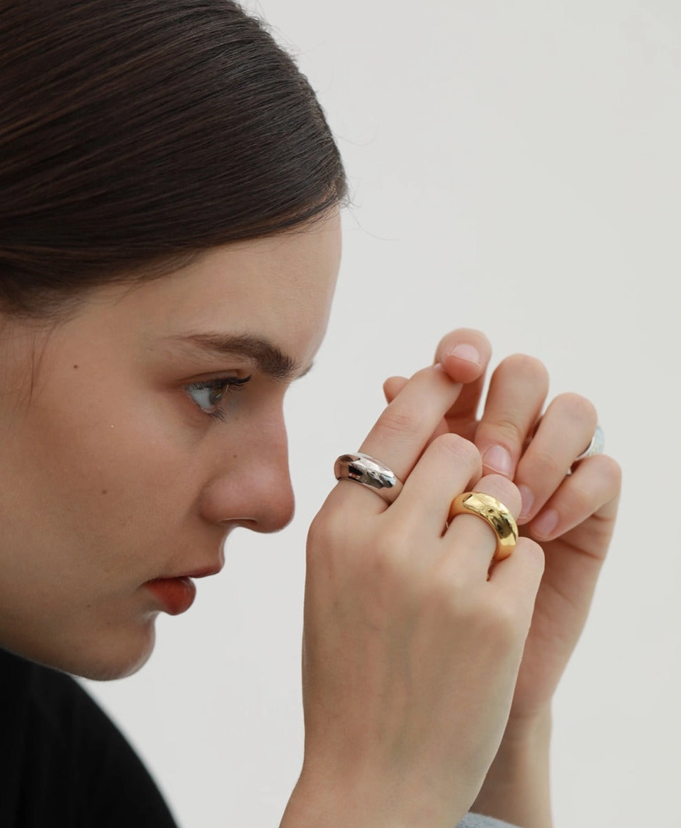 Fashionable Style Martha Swim Ring Bubble Ring 18K Gold / Silver