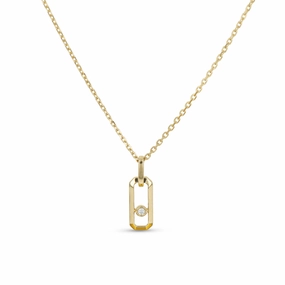 Diamond Oval Drop Necklace Shining Sparkle