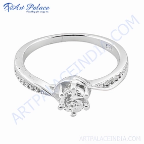 Hot Selling CZ Silver Ring - Best Deals on Cubic Zirconia Silver Rings Elegant Art Neutral Feature