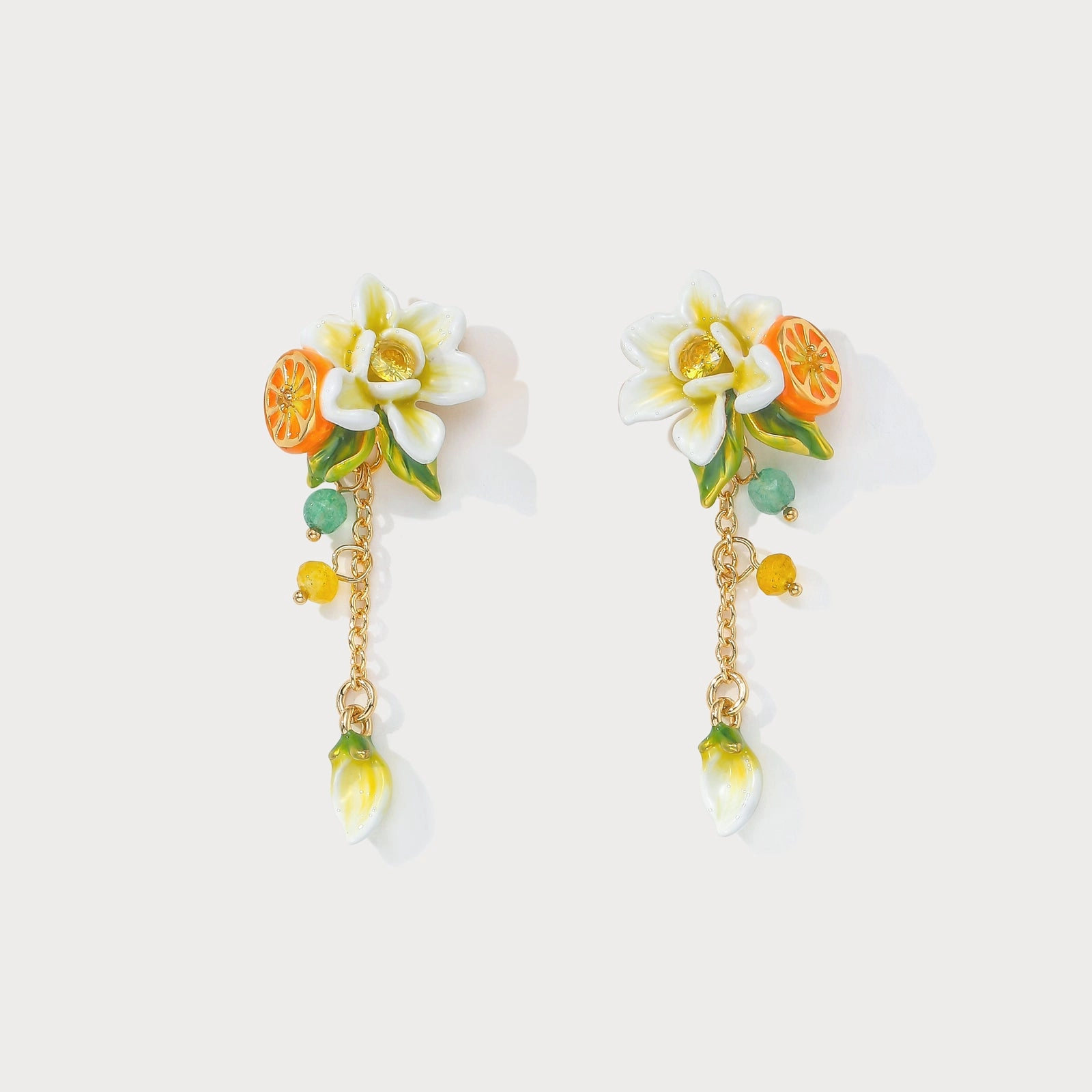 Stylish charm Wedding guest Orange Blossom Earrings