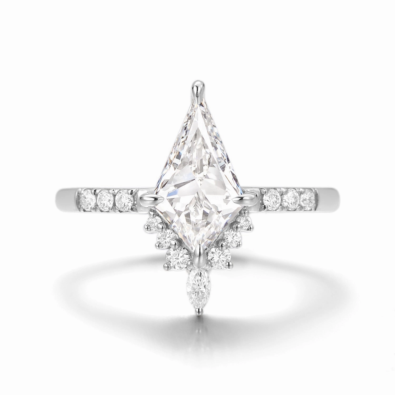 1.0ct Kite Cut Lab Grown Diamond Engagement Ring - Starla Shiny Jewels