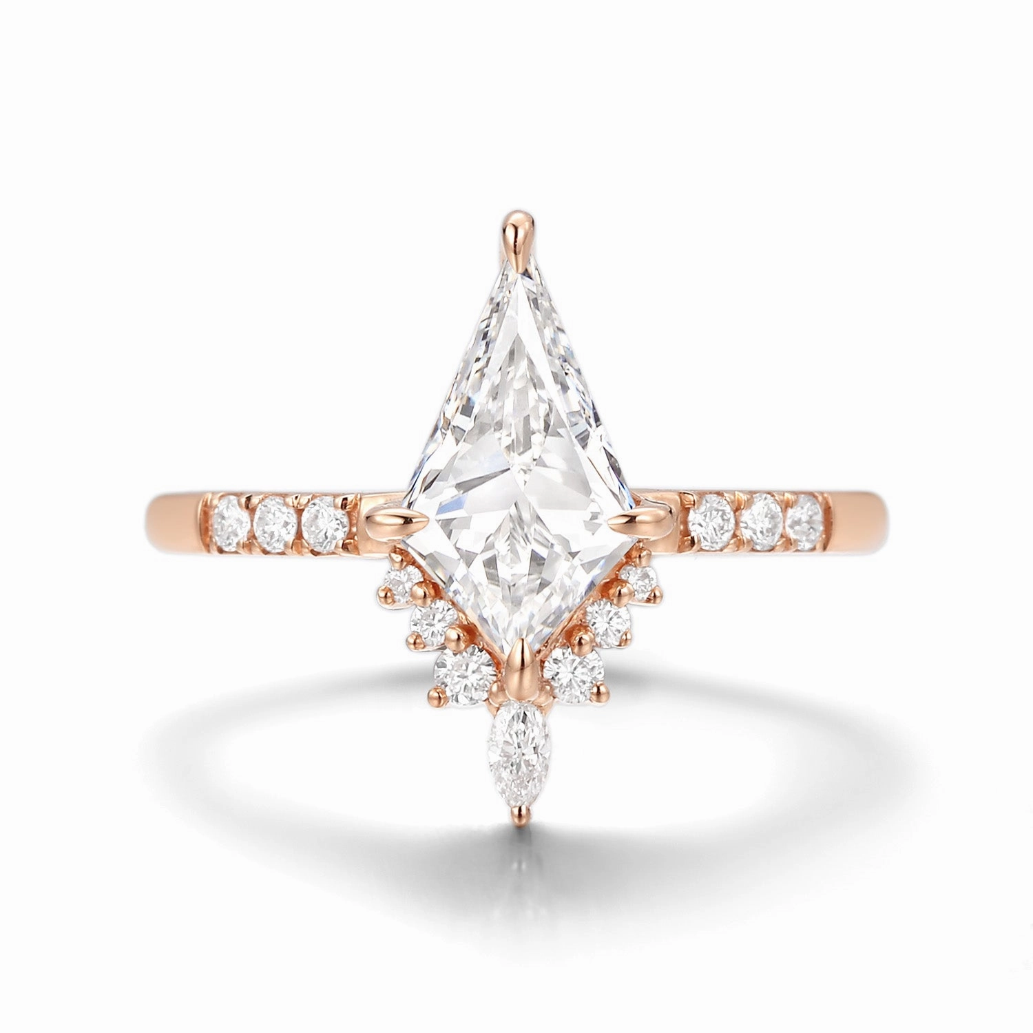 1.0ct Kite Cut Lab Grown Diamond Engagement Ring - Starla Vivid Finish