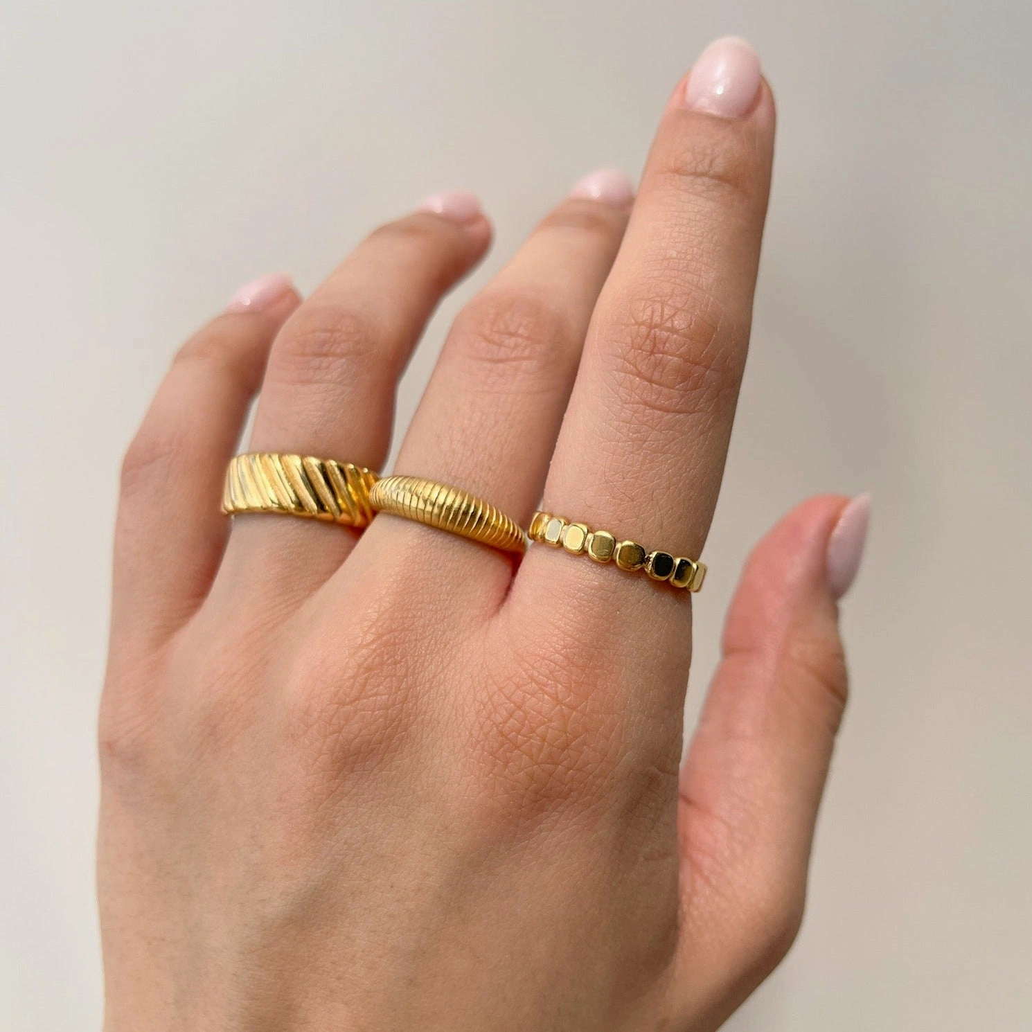 Contemporary Jewelry Traditional Trinket MOROCCO FLAT BEADED RING