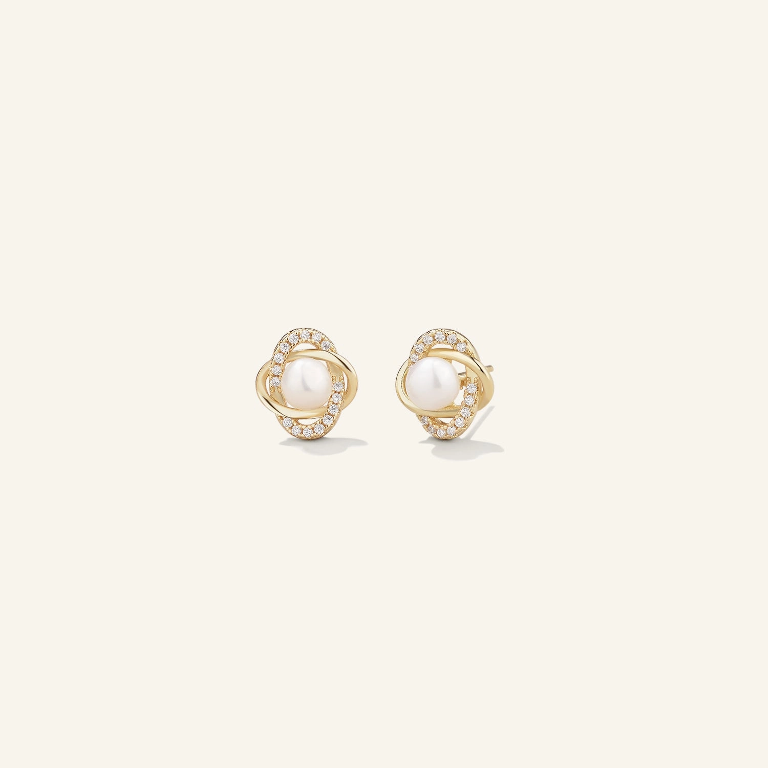 Splendid Accessory The Pearl-fect Twist Akoya Pearl Floral Stud Earrings