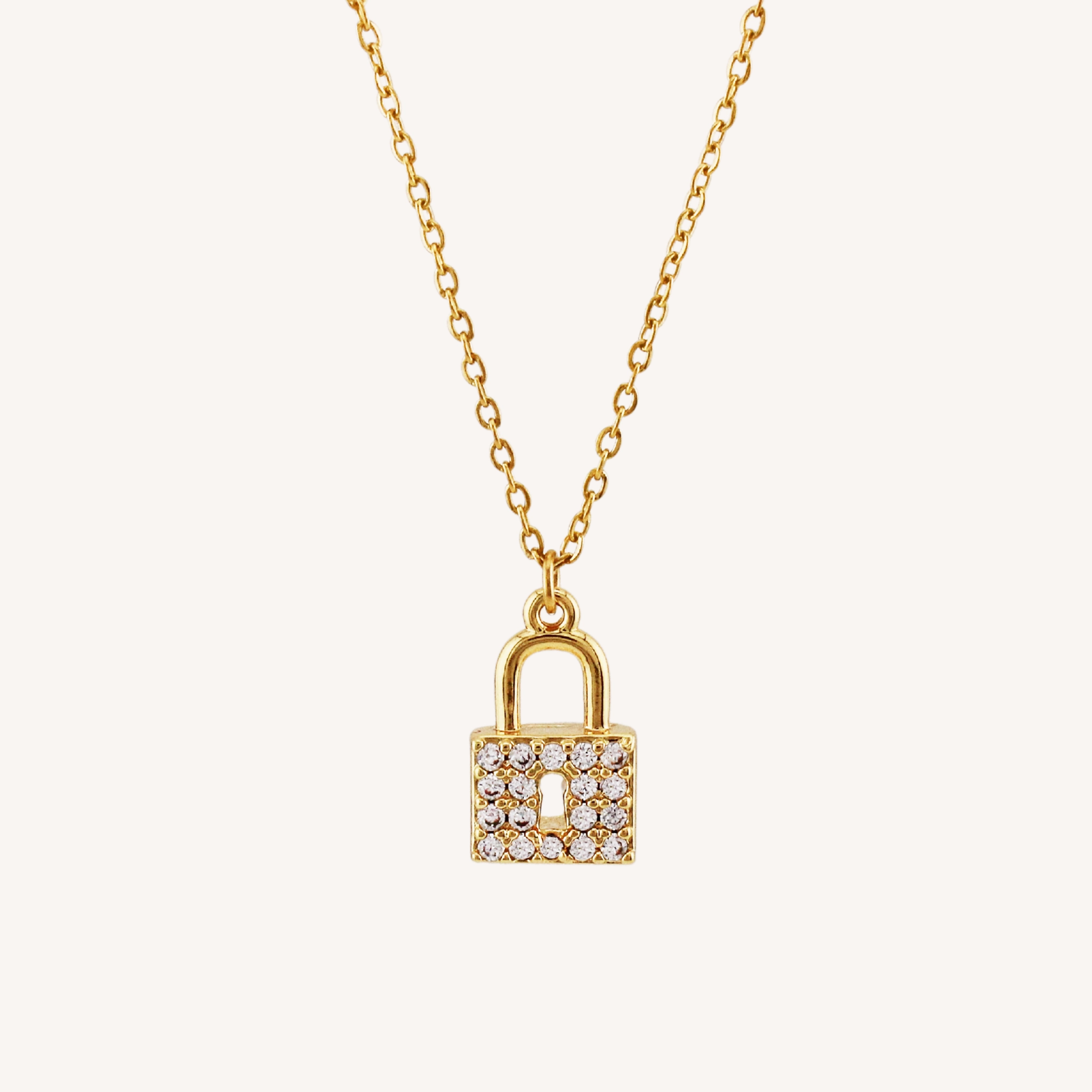 Classic Piece THE PROMISE LOCK CHARM NECKLACE