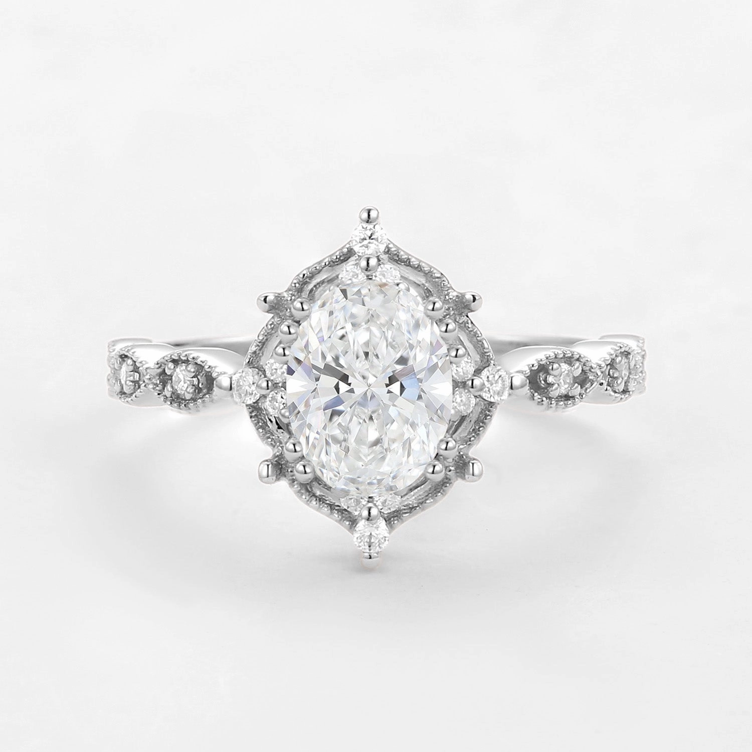1.0ct Signature Vintage Lab Grown Diamond Ring - Charlotte Premium Charm