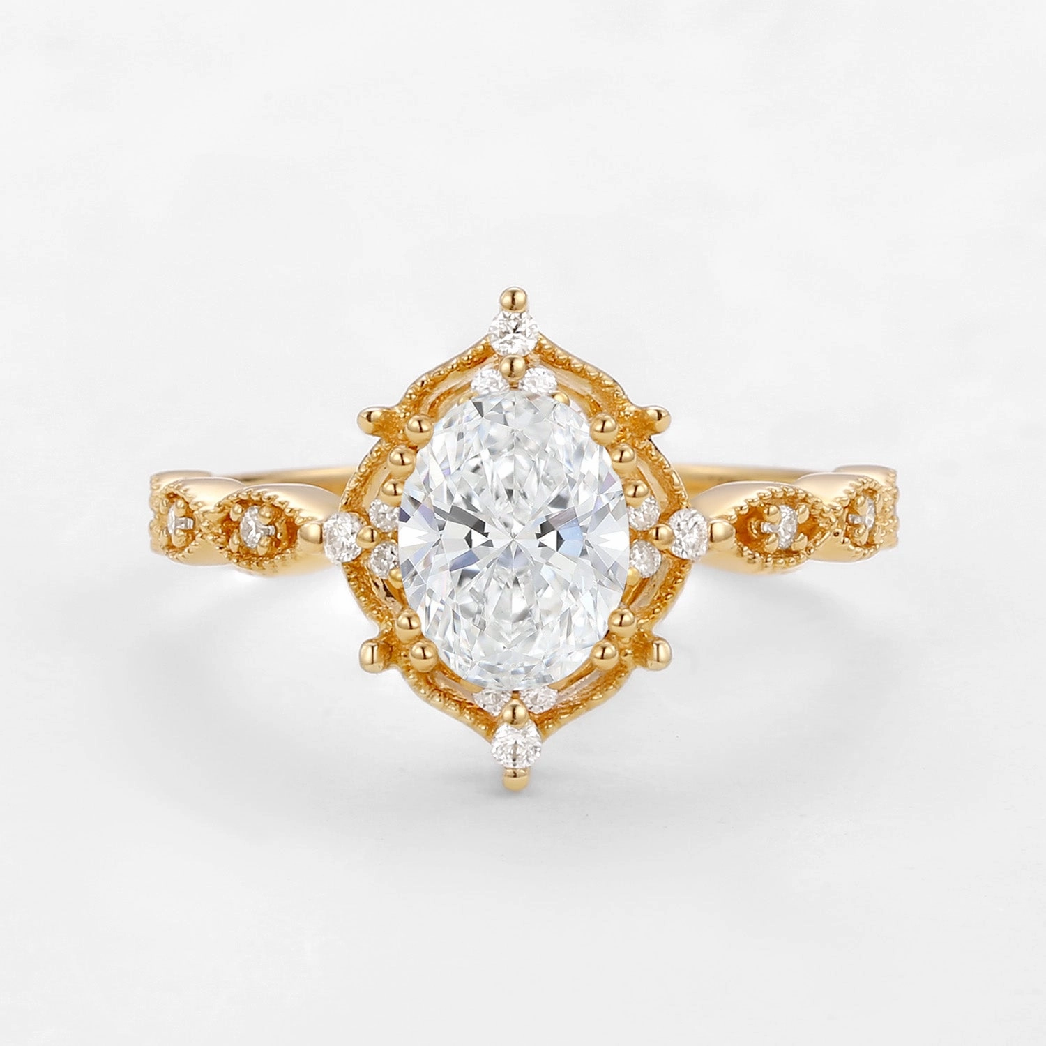 Urban Highlight Delicate Style 1.0ct Signature Vintage Lab Grown Diamond Ring - Charlotte