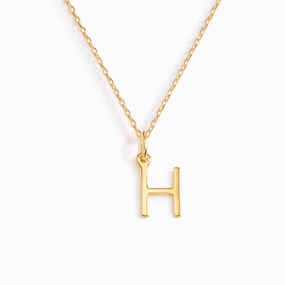 H Necklace / Gold Initial Necklace Chic Style Stylish Item
