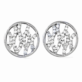 Stunning Cubic Zirconia Silver Earrings - Top Fashion Accessories Affordable Finish