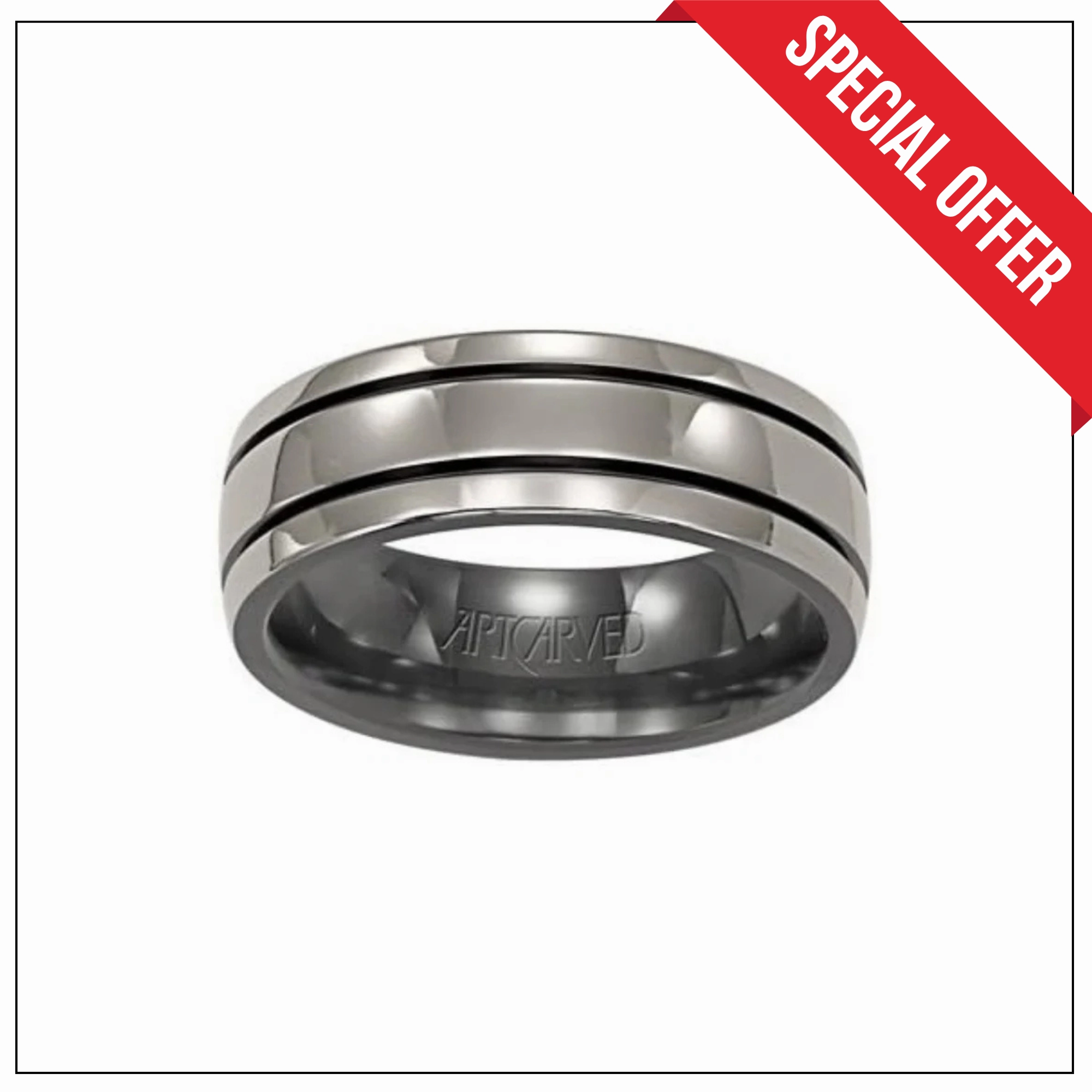 Professional Look Superior Art Titanium Wedding Band