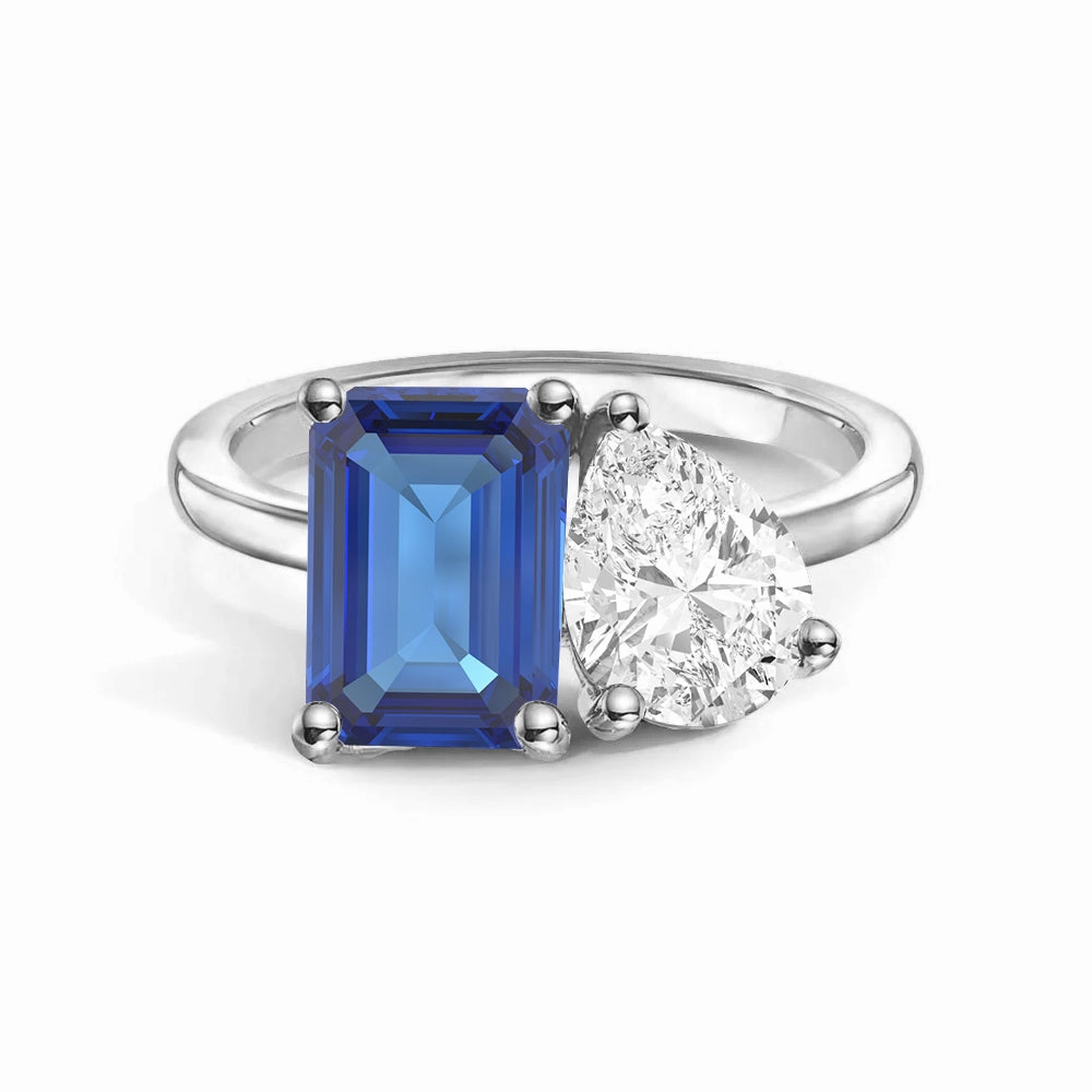 Toi et Moi Personalized Sapphire Birthstone Anniversary Ring Timeless Fit