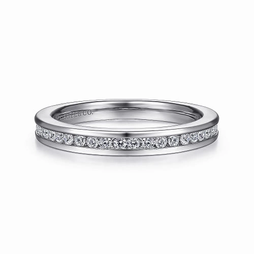 Toledo - 14K White Gold Channel Set Diamond Wedding Band - 0.25ct Designer Object
