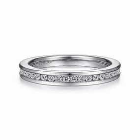 Toledo - 14K White Gold Channel Set Diamond Wedding Band - 0.25ct Designer Object