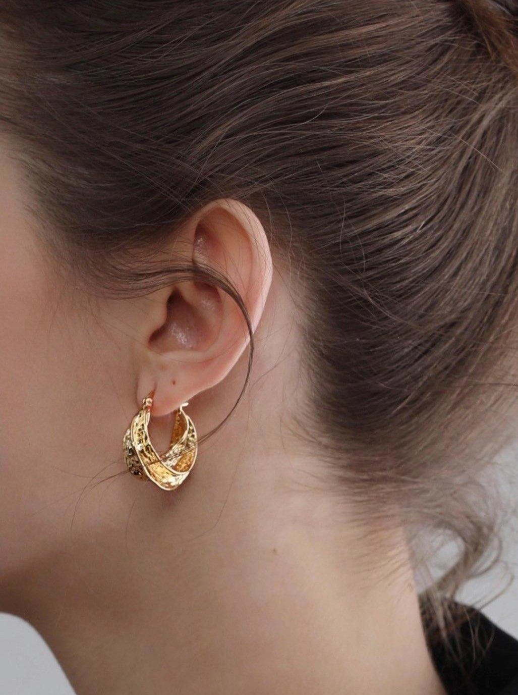 Daily Jewelry Georgina Roughed Fulani Hoops