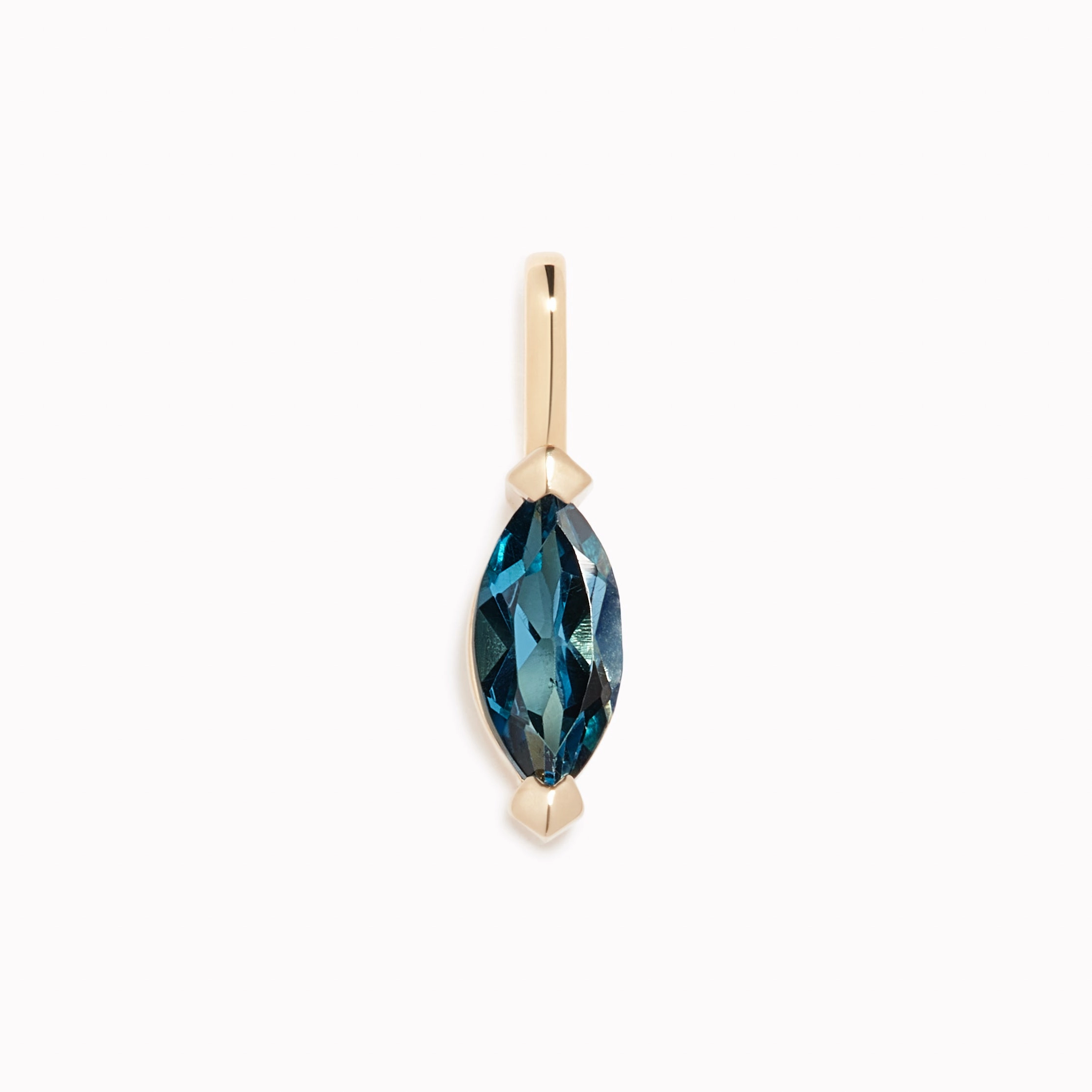 Trendsetter Pick Anniversary Look September Birthstone Pendant 14k Gold - London Blue Topaz