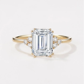 Beach Vibes Evening Accessory 2.0ct Emerald Cut Lab Grown Diamond Classic Engagement Ring