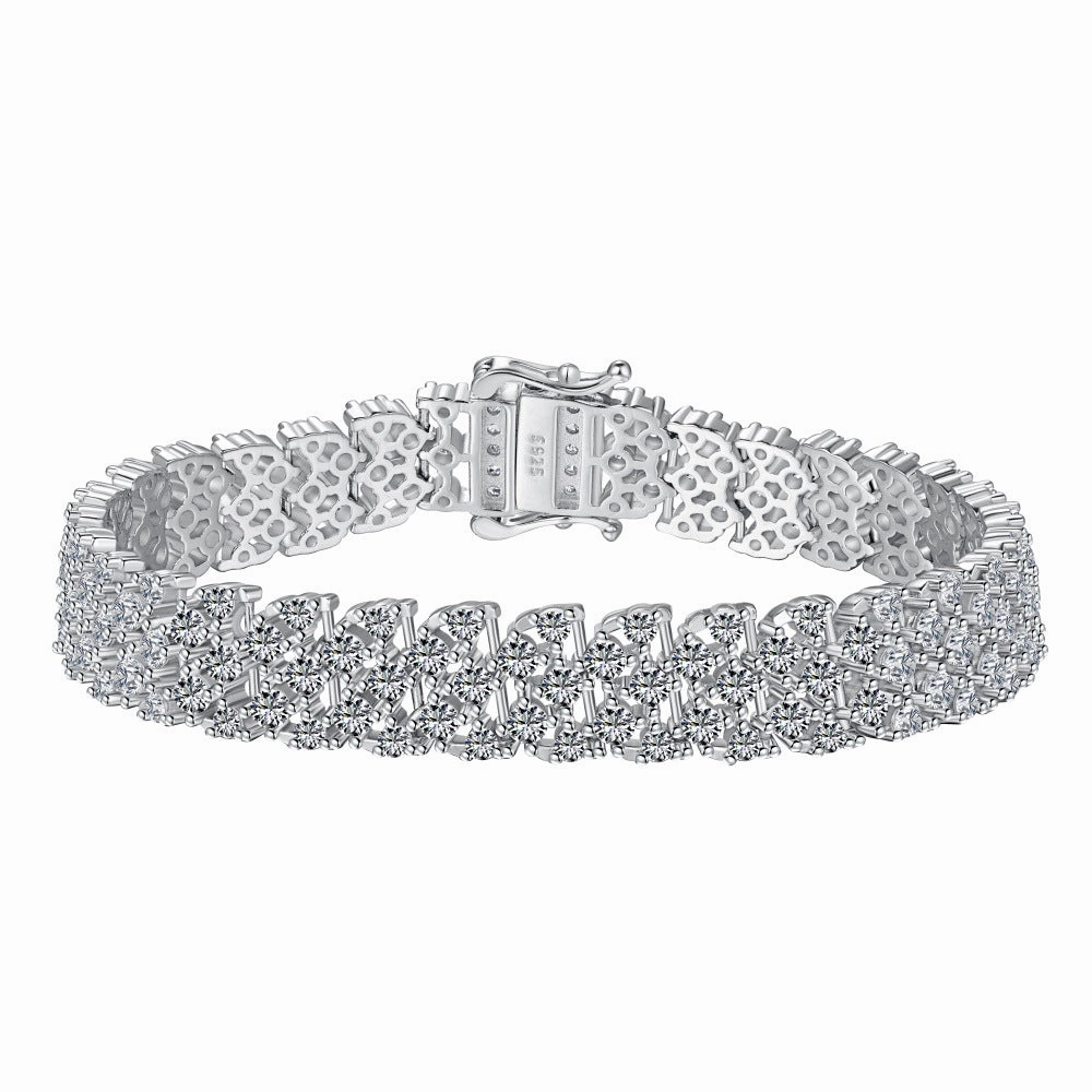 Daily Fit Quick Shine Triple Layer Diamond Tennis Bracelet | S925 | CZ