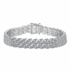Daily Fit Quick Shine Triple Layer Diamond Tennis Bracelet | S925 | CZ