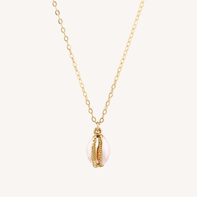 TULUM COWRIE SHELL CHARM NECKLACE Lightweight Adornment Fine Gift