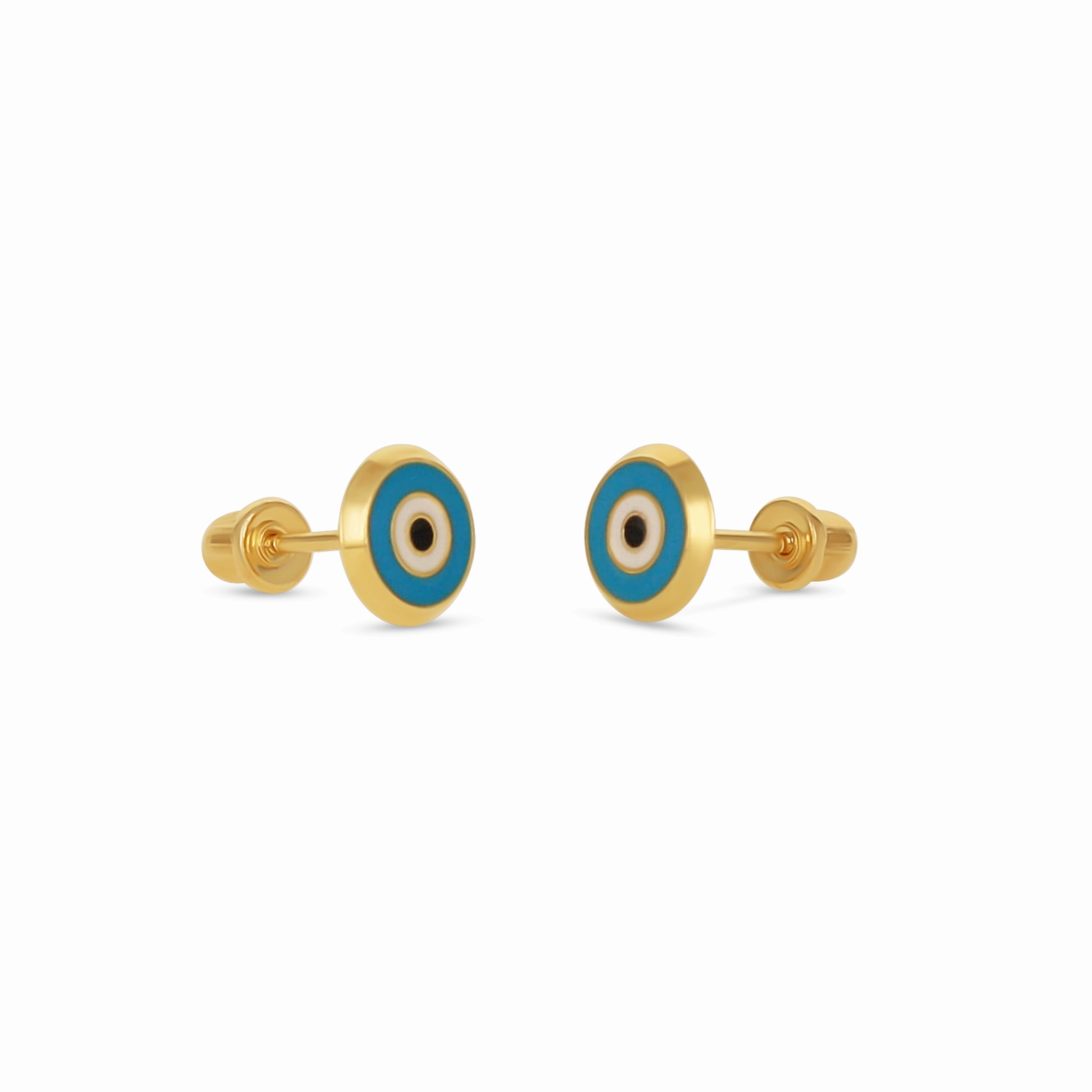 Turquoise Classic 14kt Evil Eye Studs Opulent Touch