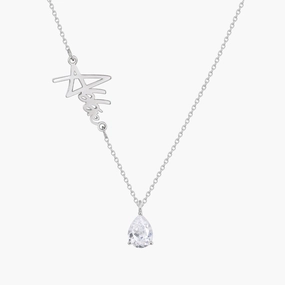 Luxe Essentials Personalized Handmade Birthstone Name Necklace