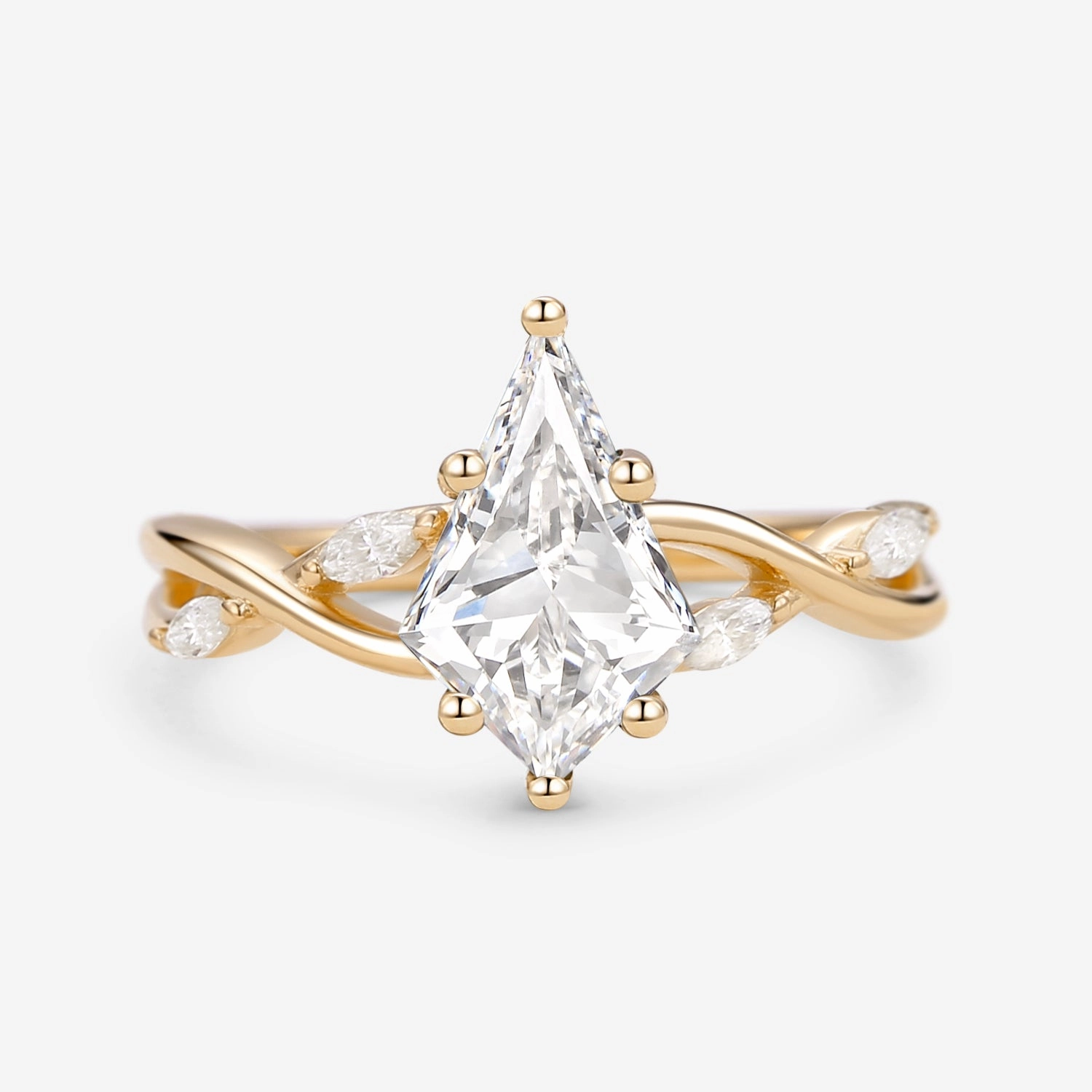 Refined Gift Infinity Kite Cut Lab Grown Diamond Engagement Ring - Vera