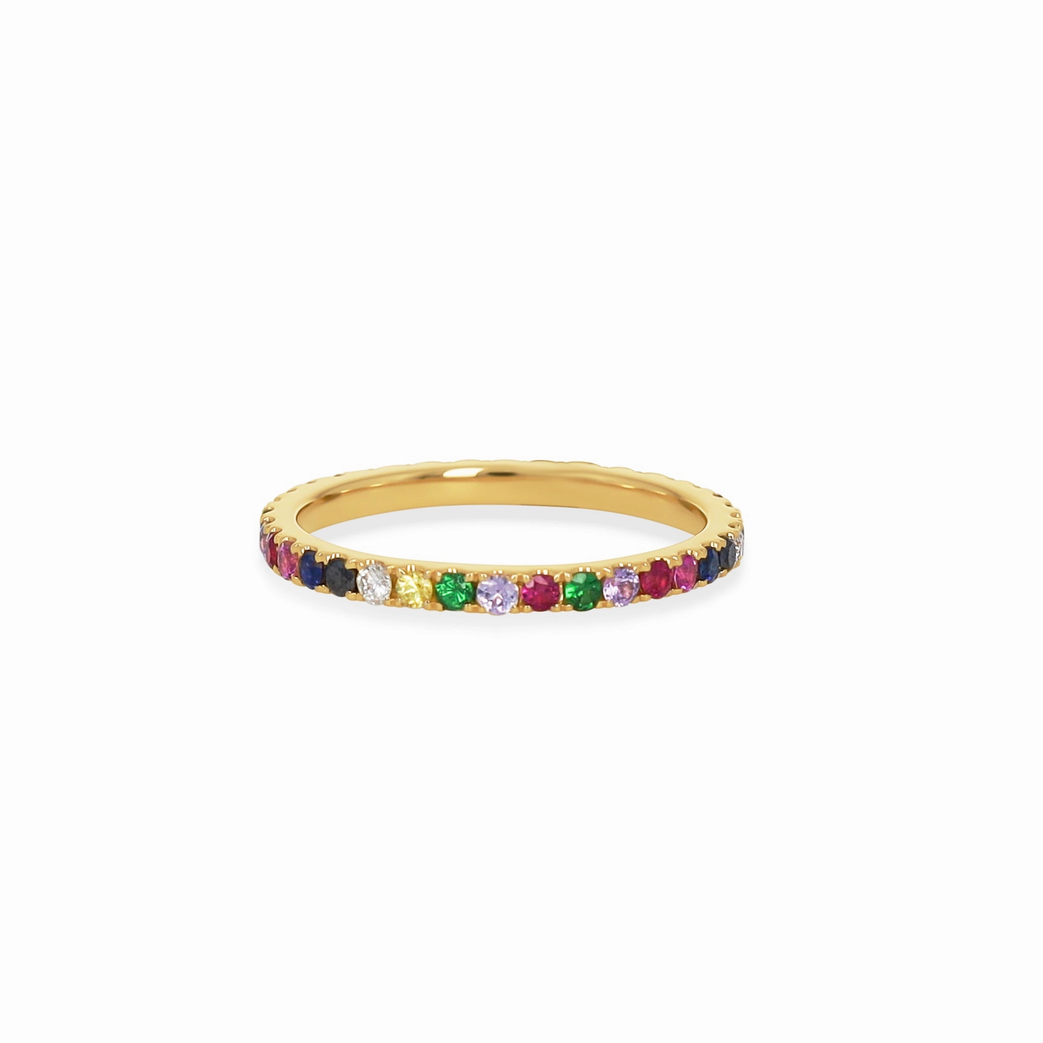 Rainbow Gemstone Ring Contemporary Shine