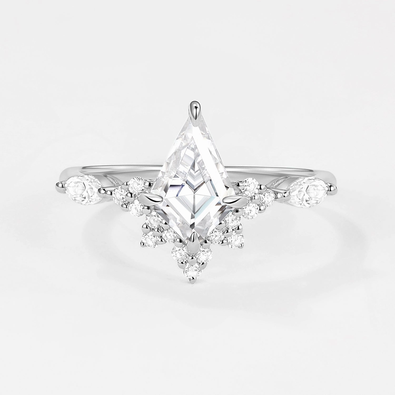 Exclusive Appeal Vibrant Appeal Unique Moissanite Stacking Engagement Ring