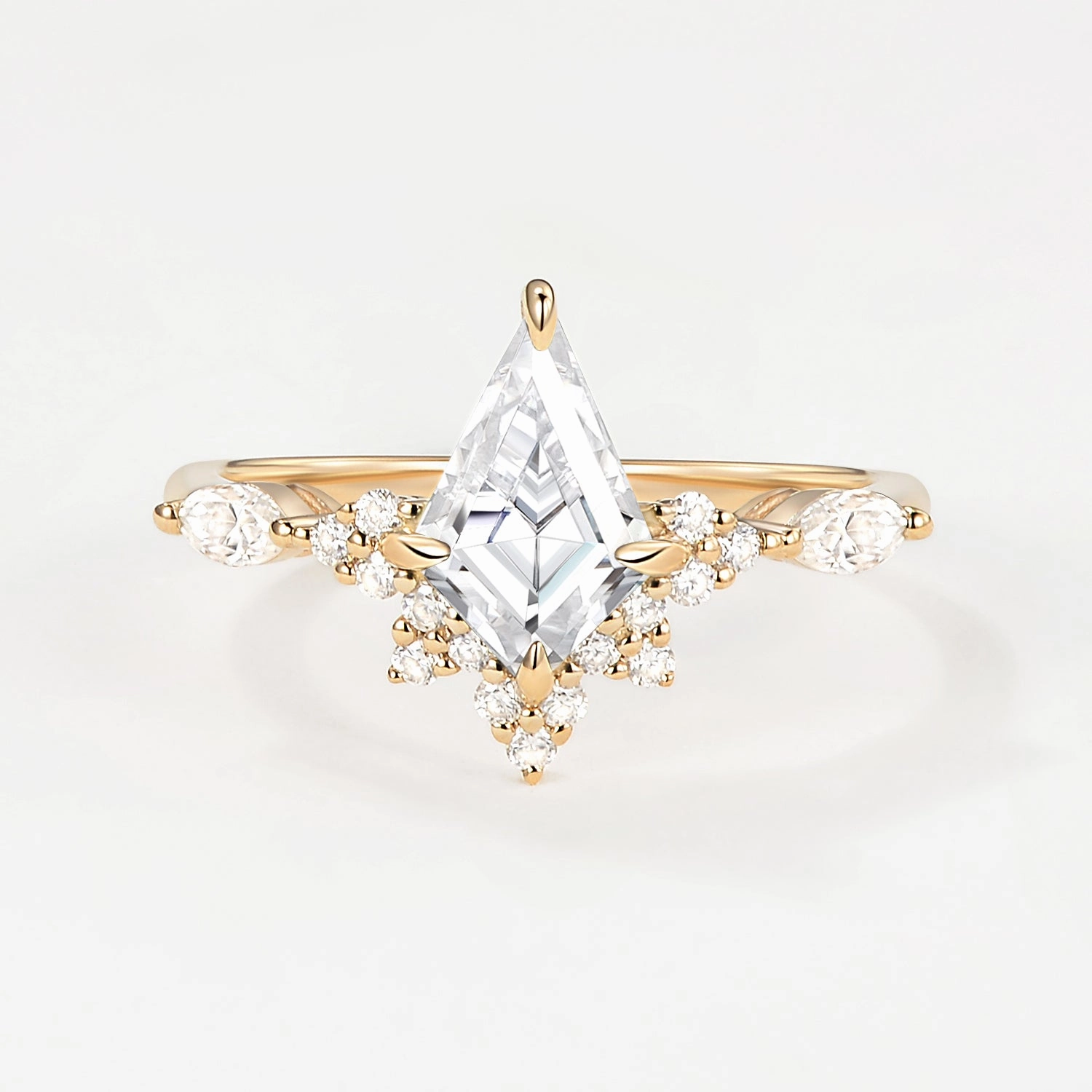 Unique Moissanite Stacking Engagement Ring Radiant Sparkle