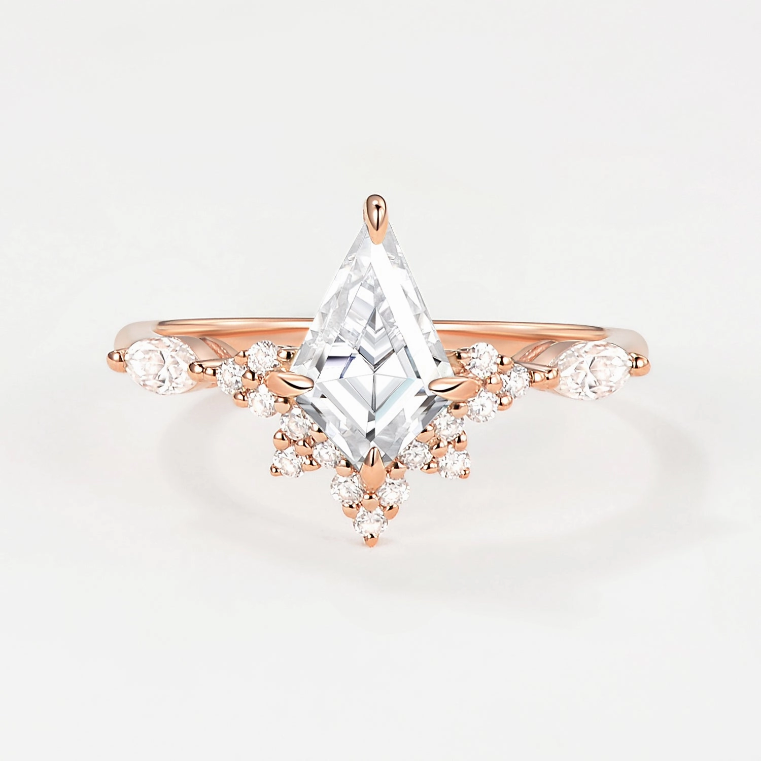Refined Craft Birthday Present Unique Moissanite Stacking Engagement Ring