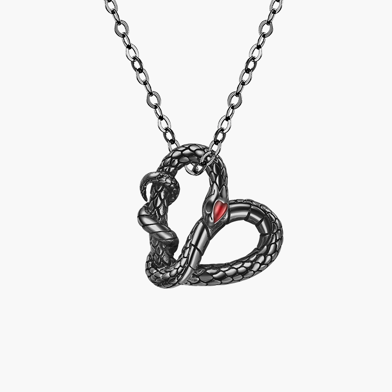 Enchanted Look Daily Collection Uniquent Fashion Heart Snakeaasteela Necklace