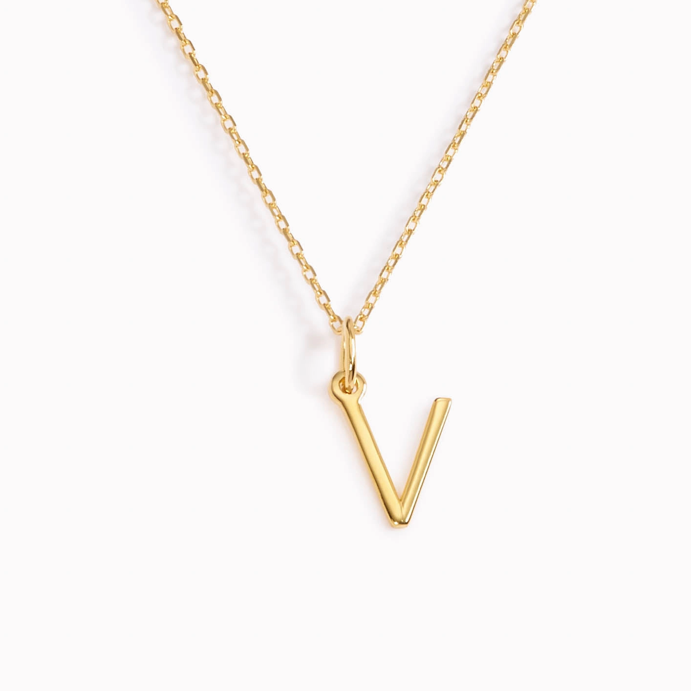 V Necklace / Gold Initial Necklace Affordable Adornment Daily Casual
