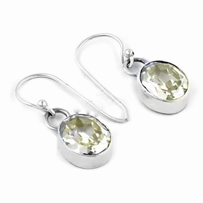 Stunning Accessory Elegant Silver Earrings with Simple Cubic Zirconia Gemstones