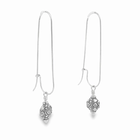 Sterling Silver Interchangeable Earrings with Bali Bead Refined Selection