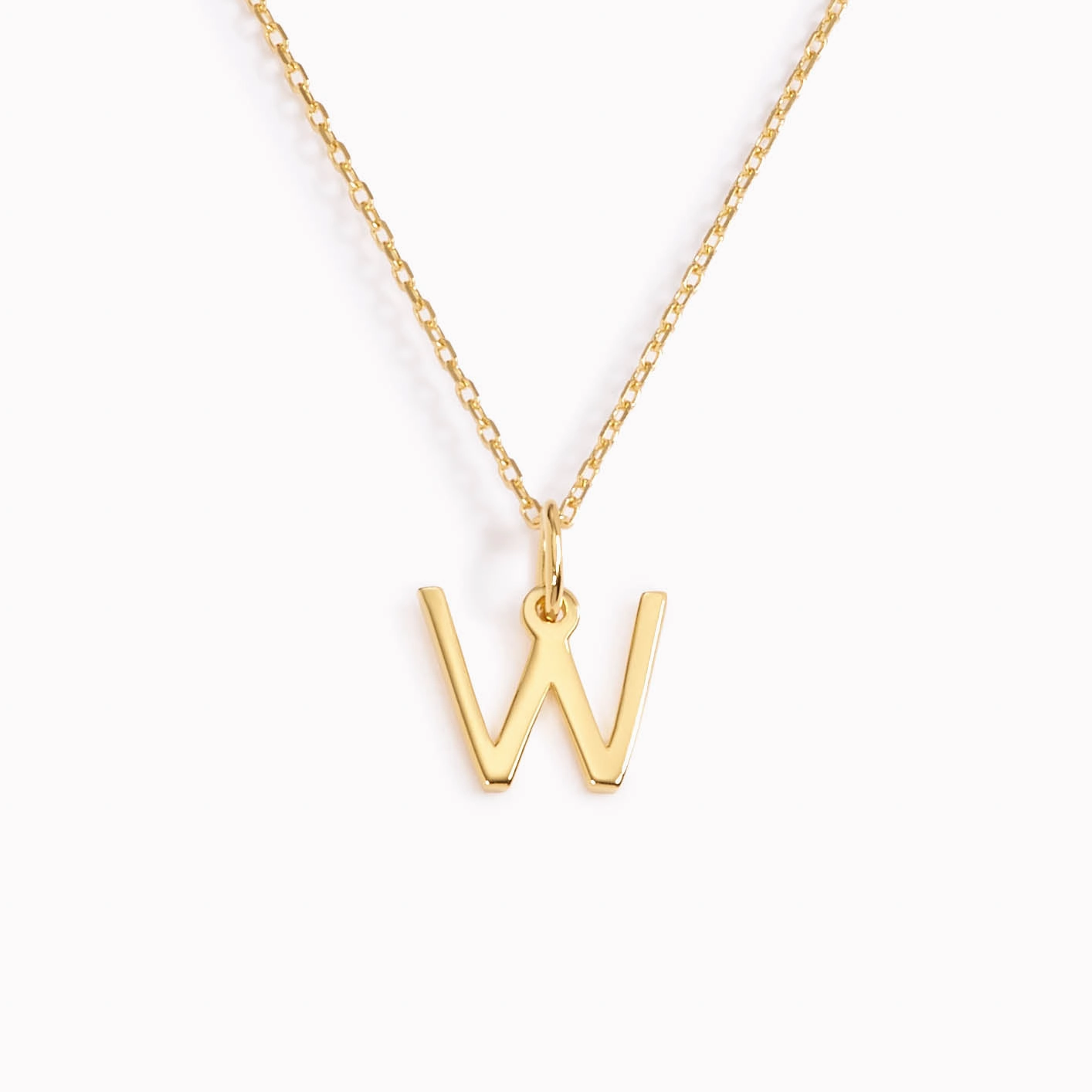 Attractive Ornament Warm Accent W Necklace / Gold Initial Necklace
