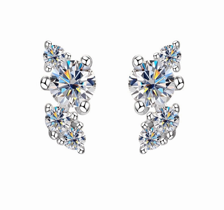 Simply Curvy Diamond Earrings | S925 | Moissanite Refined Must-Have