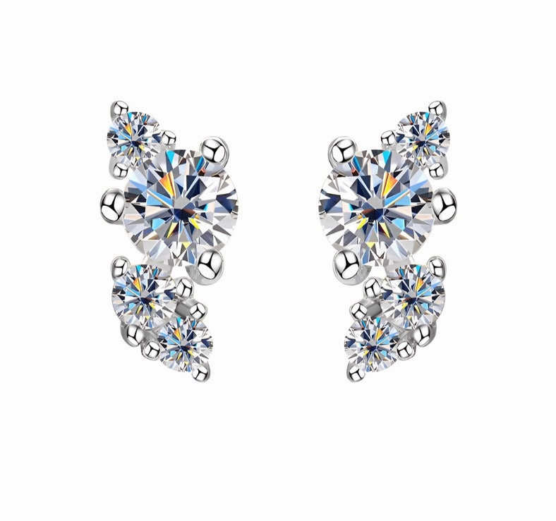Simply Curvy Diamond Earrings | S925 | Moissanite Refined Gifts Effortless Fit