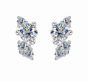 Simply Curvy Diamond Earrings | S925 | Moissanite Refined Must-Have