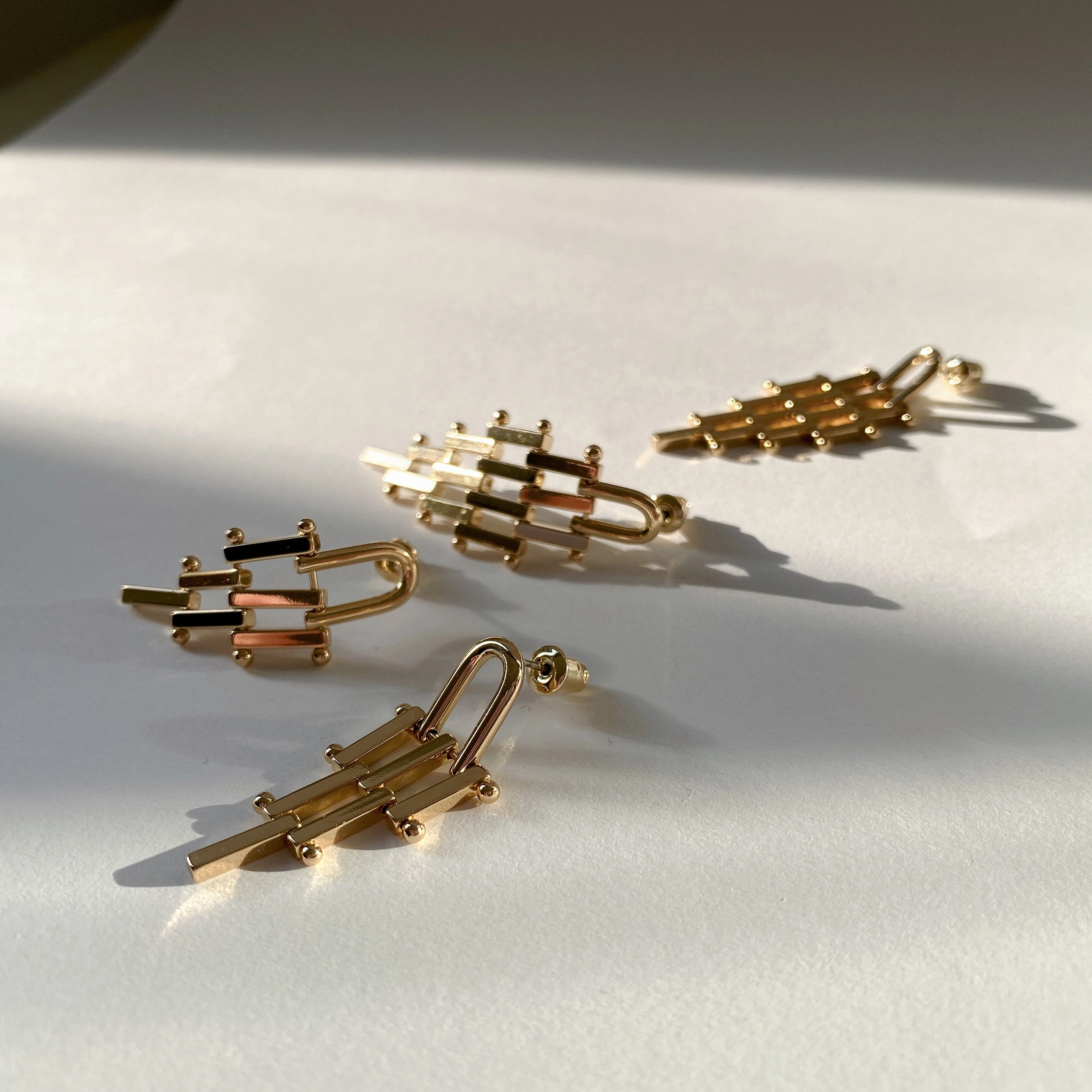 Isotta Mesh Woven Drop Earrings 18K Gold/Silver Durable Creation Polished Piece